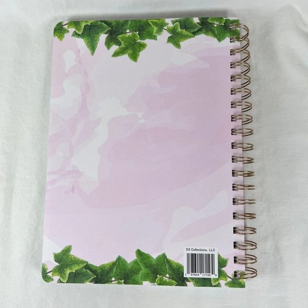 D3 Collections Inspirational Journal Womens OS Pink New Gratitude Ivy Spiral